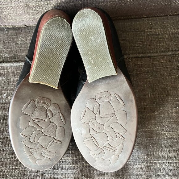 KORK-EASE Holmes Wedge Black Leather Ankle Bootie Size 8 - Picture 6 of 8